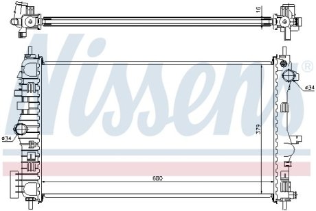 Радиатор, охлаждения дивгателя NISSENS 630712