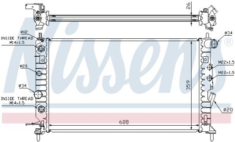 Радиатор, охлаждения дивгателя NISSENS 63078