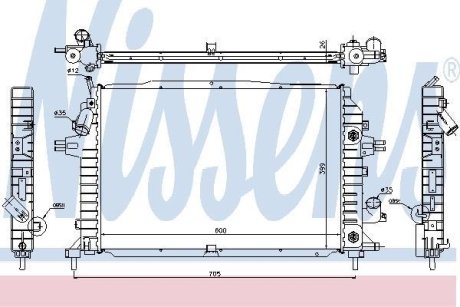 Радиатор, охлаждения дивгателя NISSENS 63115A