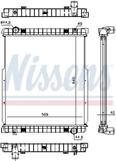 Радиатор, охлаждения дивгателя NISSENS 63332