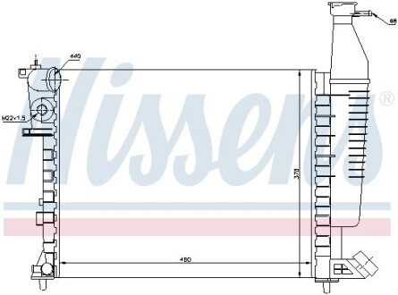 Радиатор, охлаждения дивгателя NISSENS 63546