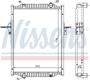 Радиатор, охлаждения дивгателя NISSENS 63782A