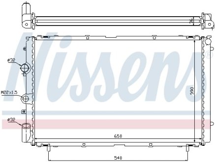 Радиатор, охлаждения дивгателя NISSENS 63796