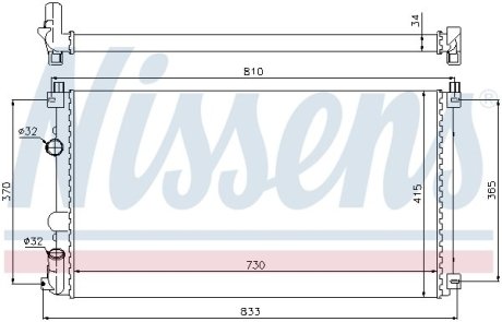 Радиатор, охлаждения дивгателя NISSENS 63819