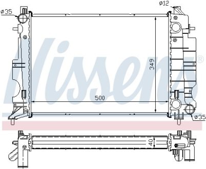 Радиатор, охлаждения дивгателя NISSENS 64035A