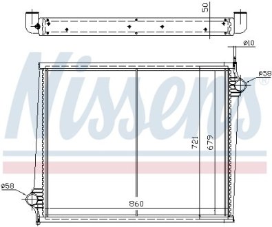 Радиатор, охлаждения дивгателя NISSENS 64068A