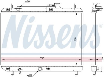 Радиатор, охлаждения дивгателя NISSENS 64177