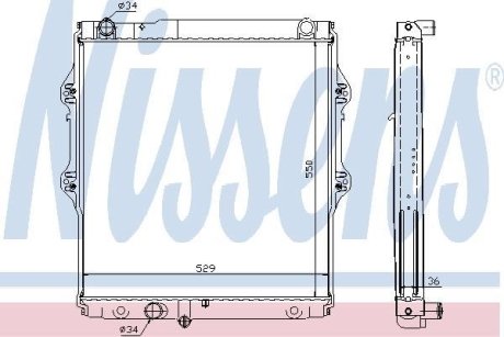 Радиатор, охлаждения дивгателя NISSENS 64698