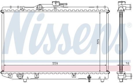 Радиатор, охлаждения дивгателя NISSENS 64773