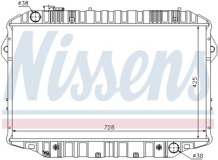 Радиатор, охлаждения дивгателя NISSENS 64861