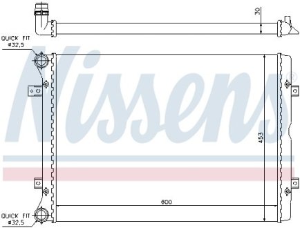 Радиатор, охлаждения дивгателя NISSENS 65014