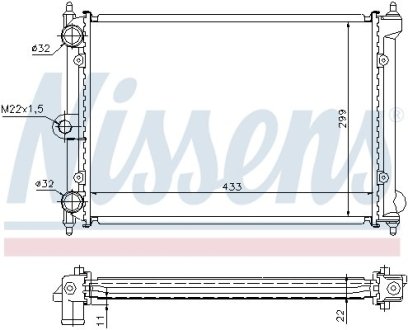 Радиатор, охлаждения дивгателя NISSENS 651721