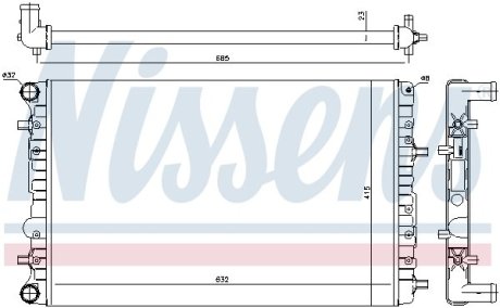 Радиатор, охлаждения дивгателя NISSENS 65326