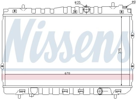 Радиатор, охлаждения дивгателя NISSENS 66680