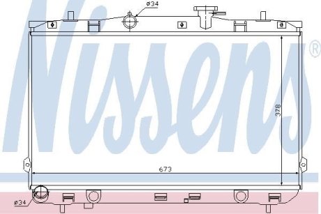 Радиатор, охлаждения дивгателя NISSENS 67024