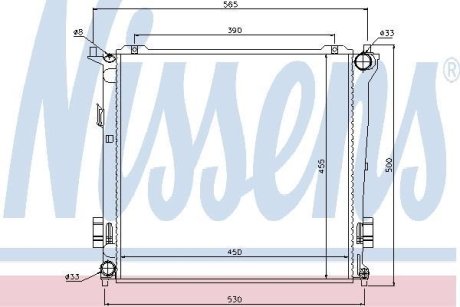 Радиатор, охлаждения дивгателя NISSENS 67077