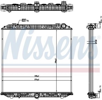 Радиатор, охлаждения дивгателя NISSENS 671750