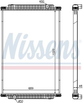 Радиатор, охлаждения дивгателя NISSENS 67196