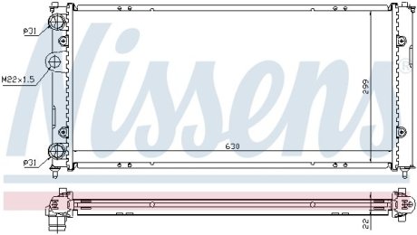 Радиатор, охлаждения дивгателя NISSENS 673001