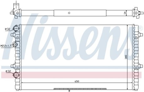 Радиатор, охлаждения дивгателя NISSENS 67302