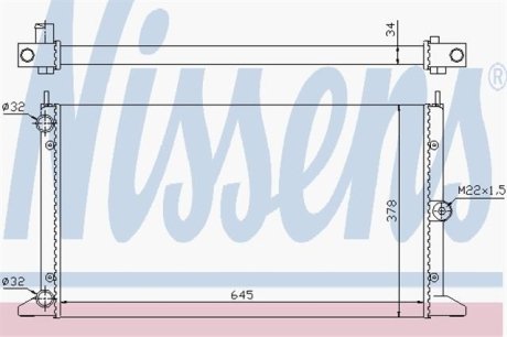 Радиатор, охлаждения дивгателя NISSENS 67305