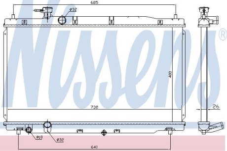 Радиатор, охлаждения дивгателя NISSENS 681386