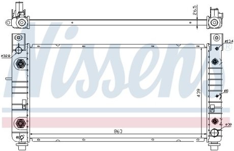 Радиатор, охлаждения дивгателя NISSENS 69091