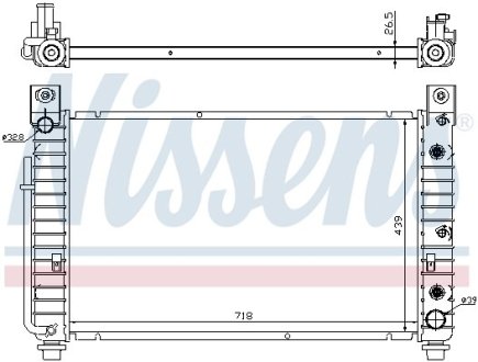 Радиатор, охлаждения дивгателя NISSENS 69092