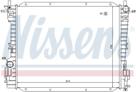 Радиатор, охлаждения дивгателя NISSENS 69222