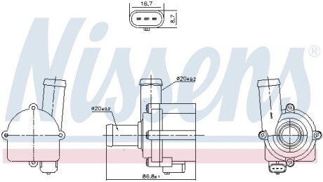 Помпа водяна NISSENS 832121