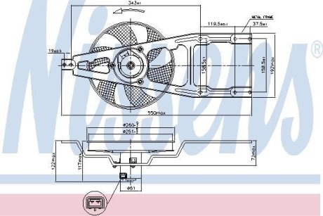 Вентилятор, охлаждение двигателя NISSENS 85139