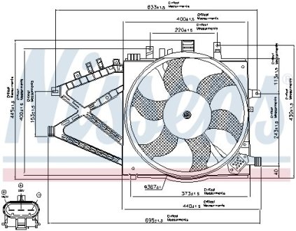 Вентилятор, система охолодження двигуна NISSENS 85190