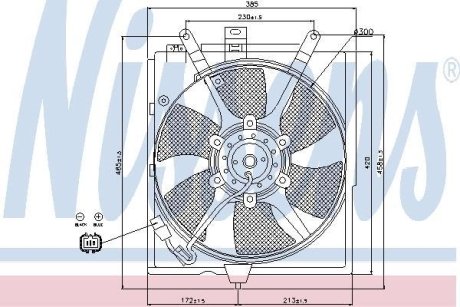 Вентилятор, охлаждение двигателя NISSENS 85299 (фото 1)