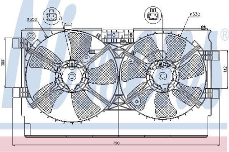 Вентилятор охолодження радіатора NISSENS 85635