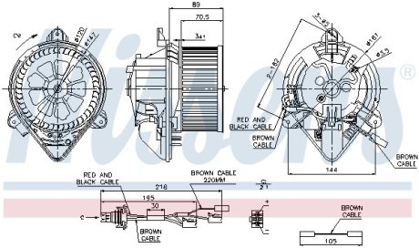 Вентилятор кабiни кондиц. NISSENS 87042 (фото 1)