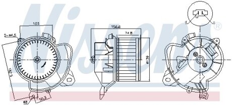 Вентилятор салону NISSENS 87574