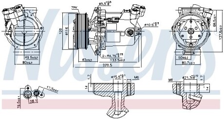 Компрессор, кондиционер NISSENS 890042