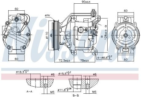 Компрессор, кондиционер NISSENS 890047