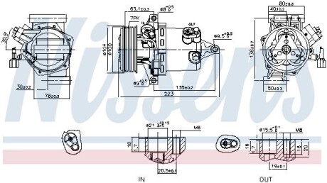 Компрессор, кондиционер NISSENS 890053