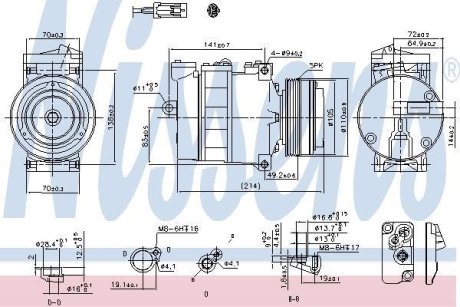 Компрессор, кондиционер NISSENS 89031