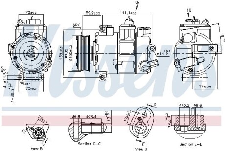 Компресор кондицiонера First Fit NISSENS 890773