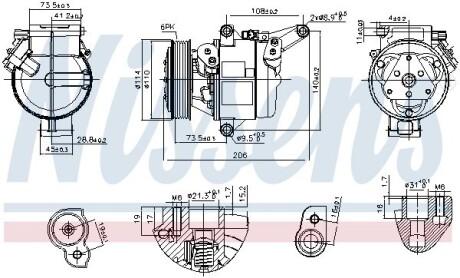 Компресор кондицiонера First Fit NISSENS 890948