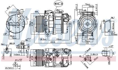 Компрессор, кондиционер NISSENS 89595