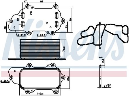 Масляний радіатор NISSENS 91225 (фото 1)