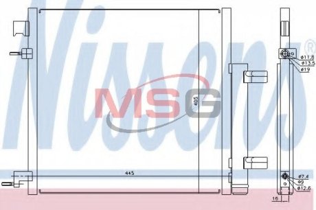 Радiатор кондицiонера NISSENS 940247