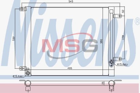 Радіатор кондиціонера NISSENS 940542