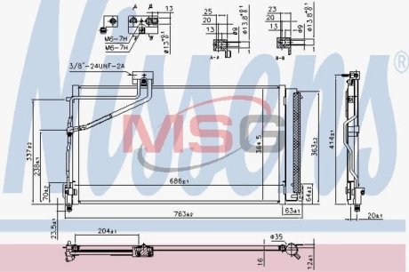 Радiатор кондицiонера NISSENS 940657