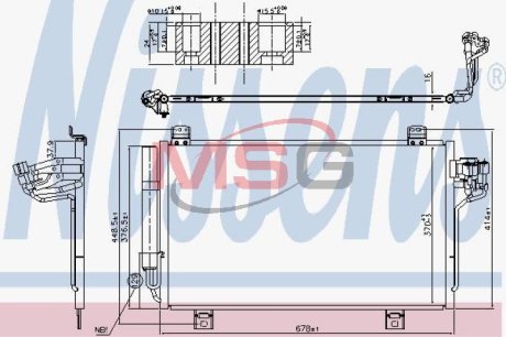 Радiатор кондицiонера NISSENS 940775