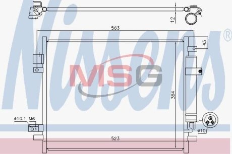 Радiатор кондицiонера NISSENS 940789