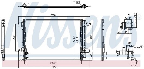 Радіатор кондиціонера NISSENS 940907